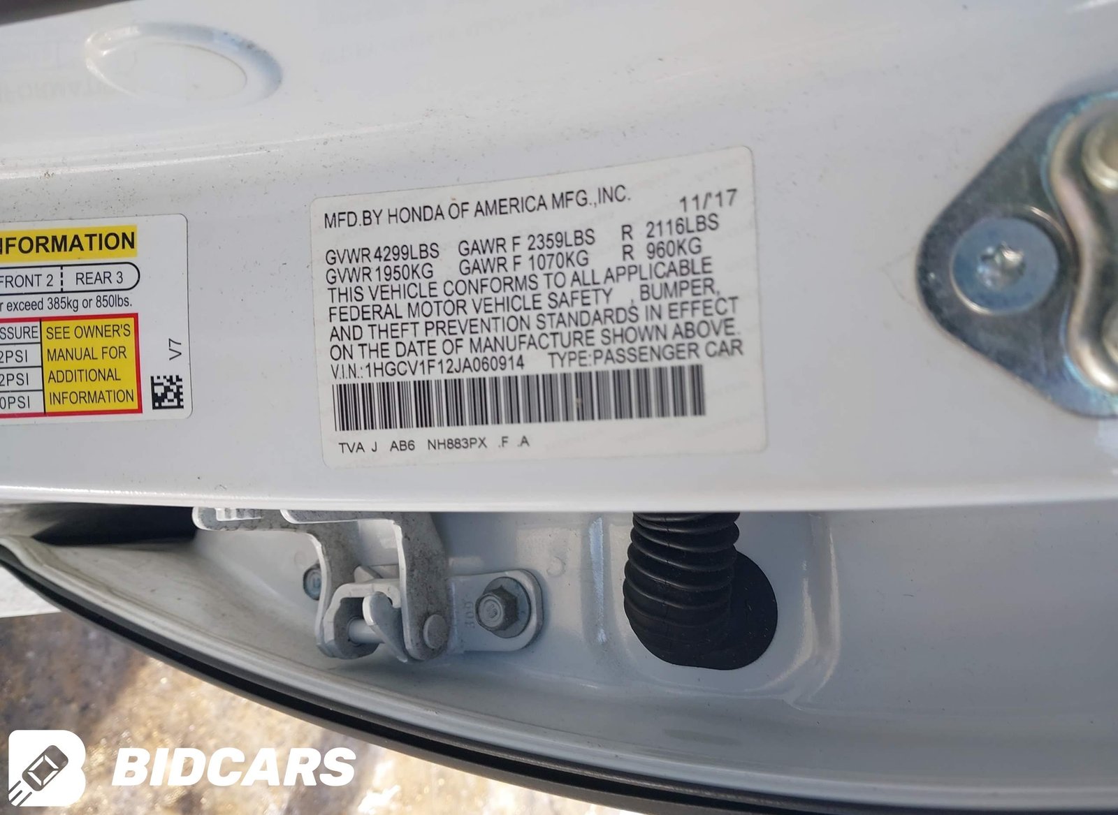2018 Honda Accord, EX 9